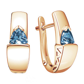 Серьги один камень С120-6848ТЛ золото