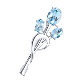 Брошь 94-340-01165-1 серебро