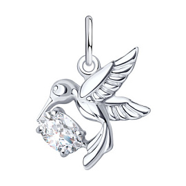 Подвеска 94032068 серебро Птица