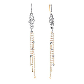 Серьги подвесные 00300040384П золото