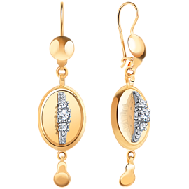 Серьги подвесные 2690 золото
