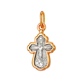 Крест христианский п607-01 золото Полновесный