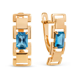 Серьги один камень 018952-1310 золото