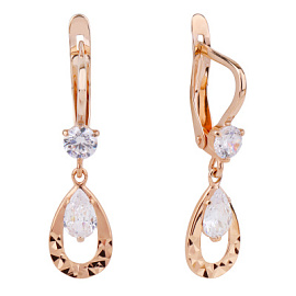 Серьги подвесные ДС-194А золото