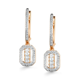 Серьги подвесные 25934-100 золото