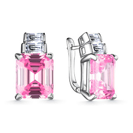 Серьги один камень 20-72-00333-302 серебро