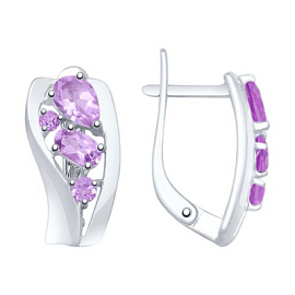 Серьги 92021809 серебро