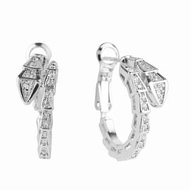 Серьги 202500041 ювелирный сплав Булгари Змея