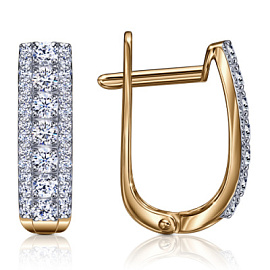 Серьги дорожка С132-3894 золото Дорожка