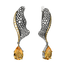 Серьги подвесные ER020517CIT-FPS-L серебро