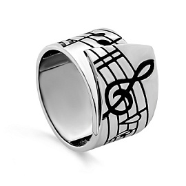 Кольцо 1-202-0089 серебро нота