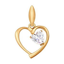 Подвеска 034796 золото Сердце