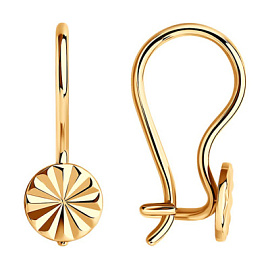 Серьги 021632 золото Круг