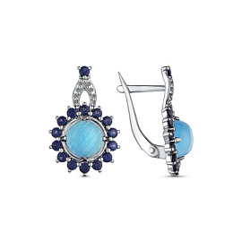 Серьги 207225-904-0019 серебро Цветок