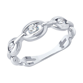 Кольцо 94014671 серебро Мессика