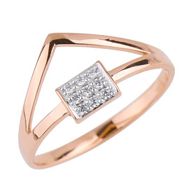 Кольцо 23145 золото