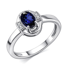 Кольцо один камень 01-4563.000С-00 серебро