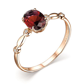 Кольцо один камень 10858 гр золото