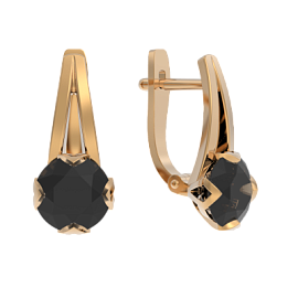 Серьги один камень 1039882-11220-R золото