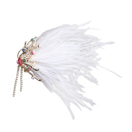 Брошь 3-1629-Y ювелирный сплав Крыло