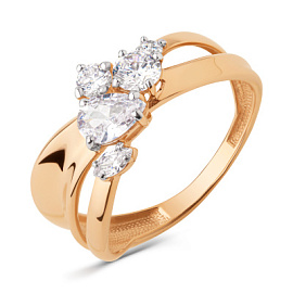 Кольцо 030381-1102 золото Капля