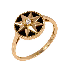 Кольцо 1002153-1 золото Диор