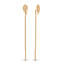 Серьги продевки 033682-1000 золото Крыло