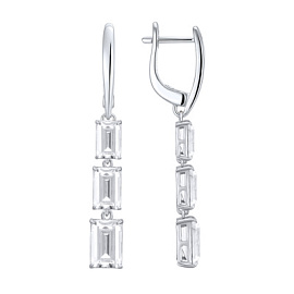 Серьги подвесные LLE567ERK серебро