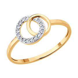 Кольцо 019582 золото Круг