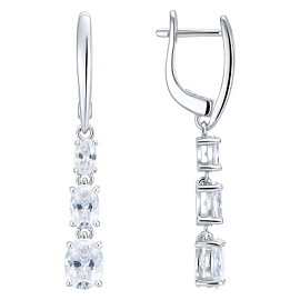 Серьги подвесные LLE567ORK серебро