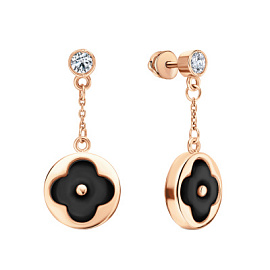 Серьги подвесные 2003053-1 золото Луи Виттон