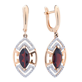 Серьги подвесные с0477V22 золото