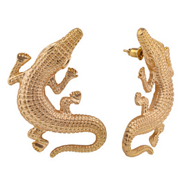 Серьги 84002-8 ювелирный сплав Крокодил