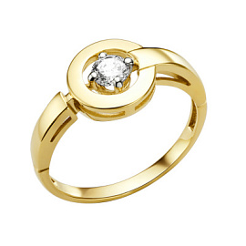 Кольцо 009201-4102 золото Круг