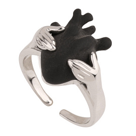 Кольцо 3-1655-W ювелирный сплав Сердце в твоих руках