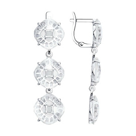 Серьги подвесные 92022598 серебро