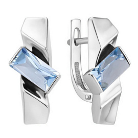 Серьги один камень С222-6628Т золото