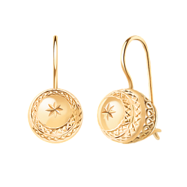 Серьги 2008а-4 золото Шар