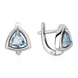 Серьги 2340075541 серебро Треугольник