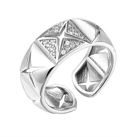 Кольцо CZ-R03898-X-W-X-X-W серебро