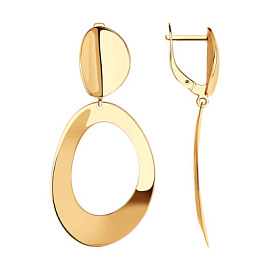 Серьги подвесные 029045 золото