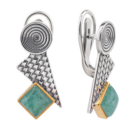 Серьги ER021624QRZ-CSQ-S серебро