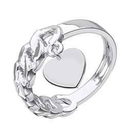 Кольцо 1101593-50245 серебро Сердце