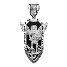 Подвеска религиозная христианская ладанка 519920-59 серебро Ангел Хранитель