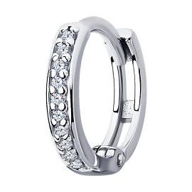 Серьги серьга одиночная 94170274 серебро