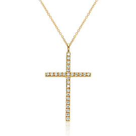 Колье 3-1378-Y ювелирный сплав Крест