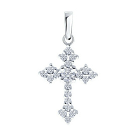 Крест декоративный LLP391 серебро