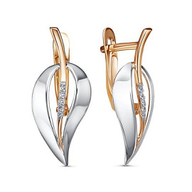 Серьги 1201221 золото Лист