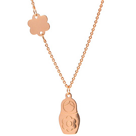 Колье НХ12-2067 d0.30 золото Матрешки