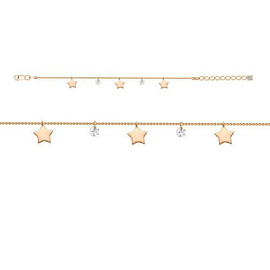 Браслет на ногу 015133 золото Звезда